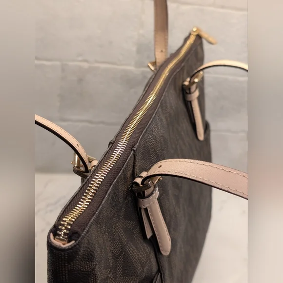 Michael Kors Tote Bag - EUC - Brown/Tan 12x11 Inches - Picture 6 of 12
